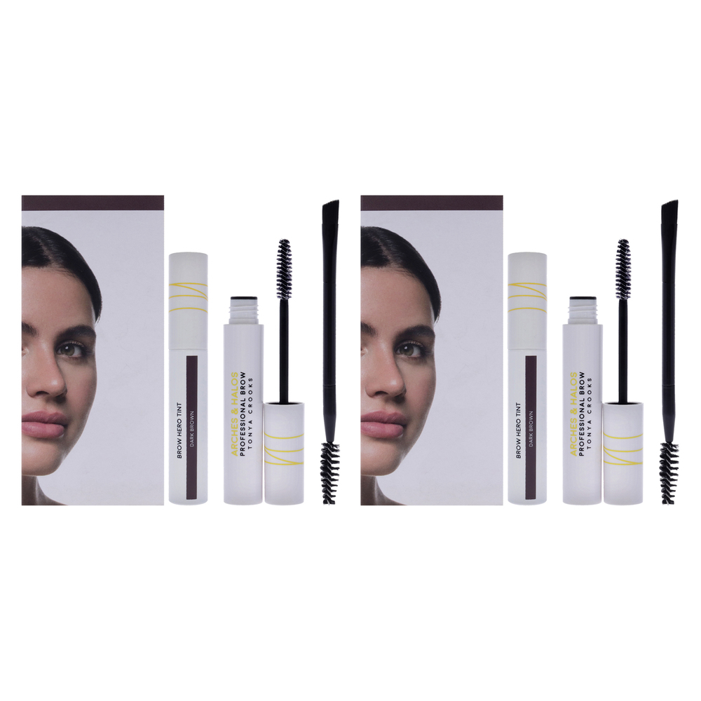 Brow Hero Tint Kit - Dark Brown - Pack of 2 by Arches and Halos for Women 2 Pc